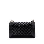 Сумка на плечо Boy Flap Bag Quilted Plexiglass Patent Old среднего размера 2