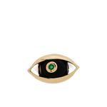 Брошь Eye из желтого золота с бриллиантами 1