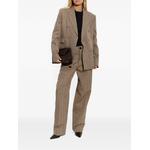 brown double breasted striped wool blazer 2