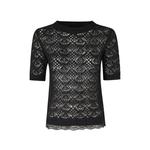 lace-knit short-sleeve blouse 1