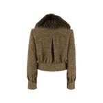 Valiant herringbone faux-fur collar tweed jacket 2