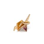Кольцо из желтого золота с бриллиантами и сапфиром Origami 2