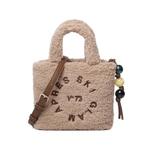Ski Glam teddy-effect embroidered shoulder bag 1