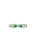 Кольцо Petite Cable из серебра и желтого золота с ониксом 1
