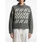 sequin-embellished intarsia-knit sweater 1
