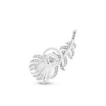 Серьги-клипсы Plume de Paon из белого золота с бриллиантами 2