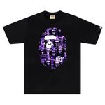 Футболки BAPE Ape Head Graffiti Big Ape Head Tee 'Black/Purple' 1
