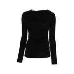 draped long-sleeve top 1