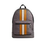 Рюкзак West Backpack In Signature Canvas With Varsity Stripe Серый/Охра/Мел CV922 1