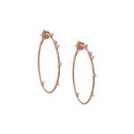 Серьги-кольца из розового золота с бриллиантами 1