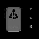 Momax 1-WORLD² 100W двойной AC четыре USB GaN универсальный переходной адаптер - титан 2