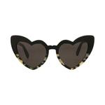 Saint Laurent Солнцезащитные очки с кошачьим глазом из ацетата 'Havana Black' 1