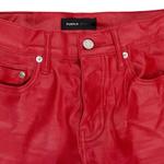 PURPLE BRAND Patent Film Cargo Flare Skinny Jeans 'Красный' 3