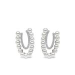 Серьги Sleek из белого золота с жемчугом и бриллиантами 1