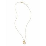 Колье E Initial Charm из желтого золота с бриллиантами 2