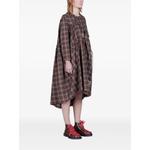 Клетчатое платье миди с оборками 2