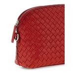 Fellini Chunky woven leather clutch bag 3