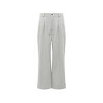 pleated pile-knit trousers 1