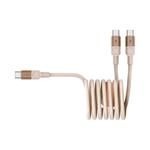 Momax Mag.Link 2M 100W USB-C to Dual USB-C PD магнитный кабель - песчаниковый 2