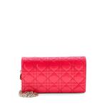 Лакированная сумка через плечо Lady Dior Chain Pouch Cannage Quilt 1