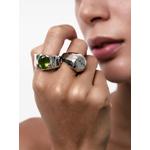 hammered-effect peridot ring 2