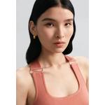 Вязаный топ-ками с перекрестными завязками - Коричневый 5