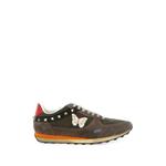 Stud Up trainer in split leather and nylon with butterfly embroidery 1