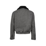 tweed shearling-collar jacket 2