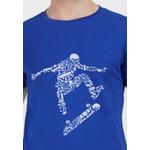 Футболка с графическим принтом Royal Blue Cotton Short Sleeve Regular Running Fit 5