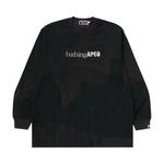 Футболки с длинным рукавом BAPE Overprint Logo Relaxed Fit Long-Sleeve Tee 'Черный' 1