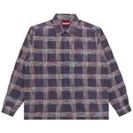Фланелевые рубашки Supreme Woven Plaid Shirt 'Washed Navy' 1