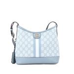 Маленькая сумка на плечо Ophidia Open Bucket Bag из канваса с узором GG 1