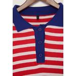 Wardrobe Essentials Красный свитер из специальной пряжи, свободный, в полоску, Twoaw26Kz00195 2