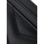 Монограмма в тисненой коже Grain De Poudre, картхолдер, черный/золотой 4