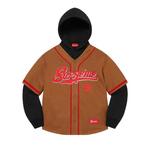 Худи Supreme Baseball Jersey Hooded Sweatshirt 'Brown' 1