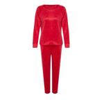 Красный пижамный комплект из флиса с горошком, зимний, трикотажный Thmaw24Pt00032 7