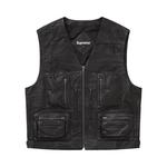 Жилеты Supreme Patchwork Leather Cargo Vest 'Черный' 1
