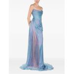 Ocean Glow strapless draped gown 2