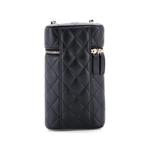 Клатч Classic Vanity Phone Holder with Chain Quilted Caviar 2