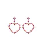 Серьги Love Heart из розового золота с сапфирами и бриллиантами 1