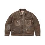 Кожаные куртки Supreme x True Religion Leather Trucker Jacket «Brown» 1