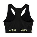 Топ Gucci Logo Jacquard Crop Top «Black/Yellow» 2