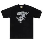Футболки BAPE Wild Leopard Pattern Ape Face Sta Tee 'Black' 1