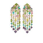 Золотые серьги Cascade с камнями 1