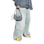 Мини-сумка через плечо Le Cagole с цепочкой BB Monogram из денима 6