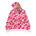 Зип-апы BAPE ABC Camo Shark Half Zip Pullover Hoodie «Pink» 1