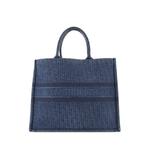 Book Oblique Denim Large tote bag 1