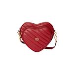 Сумки через плечо Gucci Interlocking G Mini Heart Shoulder Bag «Гибискус красный» 1