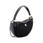 Half Moon with Chain Mesh with Quilted Lambskin clutch bag 3