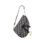 Сумка на плечо Saddle Handbag Oblique из канваса среднего размера 1